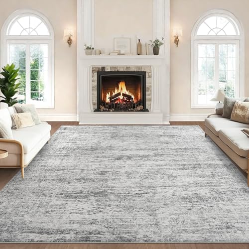 Area Rug 8x10 for Living Room - Modern Machine Washable