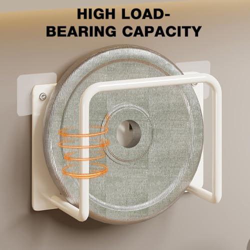 Image of HASTHIP WiFi Router Stand Wall Mounted Metal WiFi Holder Without Drilling | White Wire Wall Wifi Holder Organizer, Router Stand Without Drill, Ideal for Home, Office, 15x6x10cm