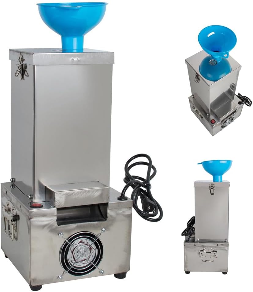 180W Electric Garlic Peeler, Commercial Stainless Steel Garlic Peeling Machine, Automatic Garlic Peelers for Dry Garlic, Garlic Peel Remover for Restaurant Kitchen Household Canteen 25KG/H