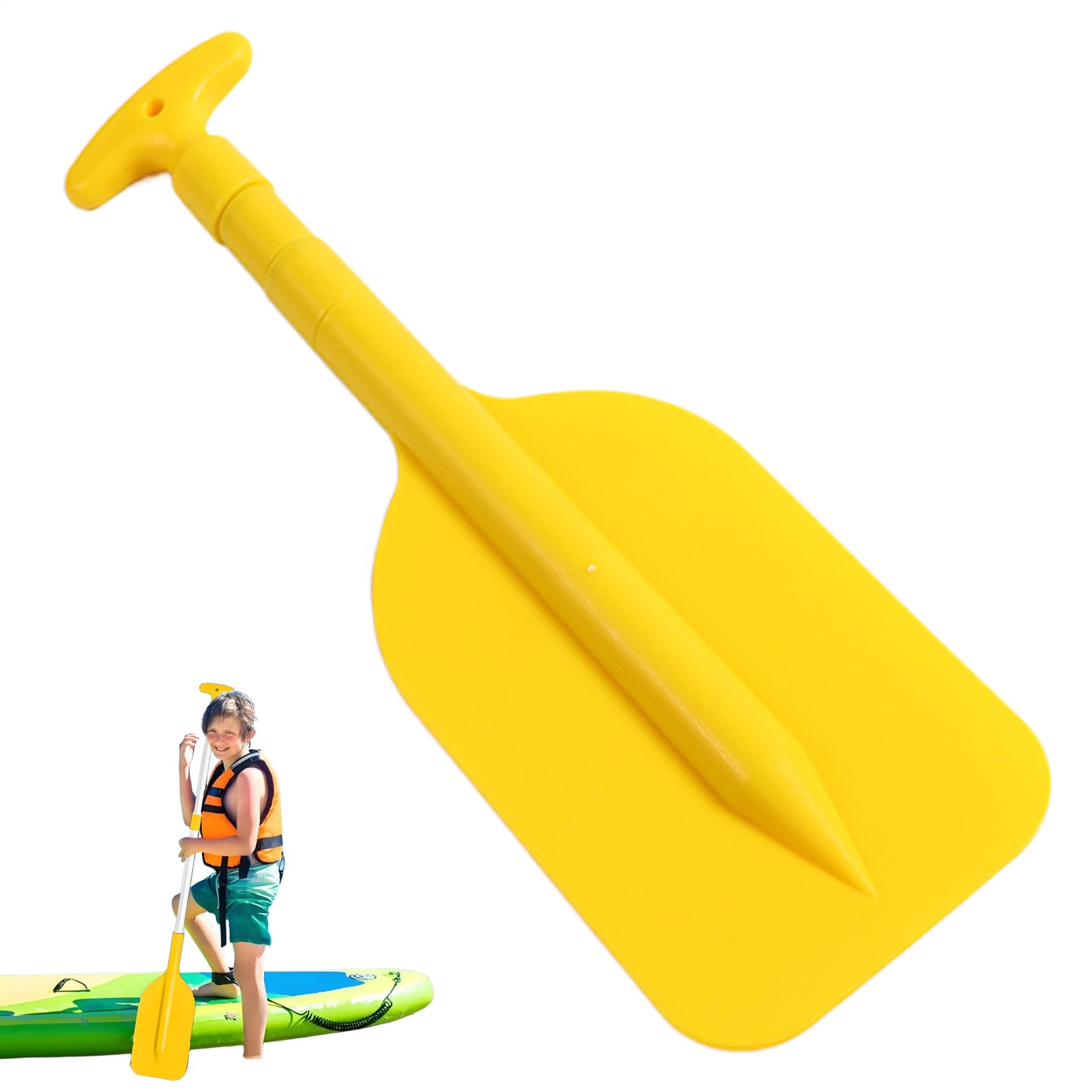 Boat Paddle | Aluminum Alloy Children Canoe Paddle Telescopic | Water Sports Safety Accessories Grip for Rowing Kayaking Students Teens Girls Boys
