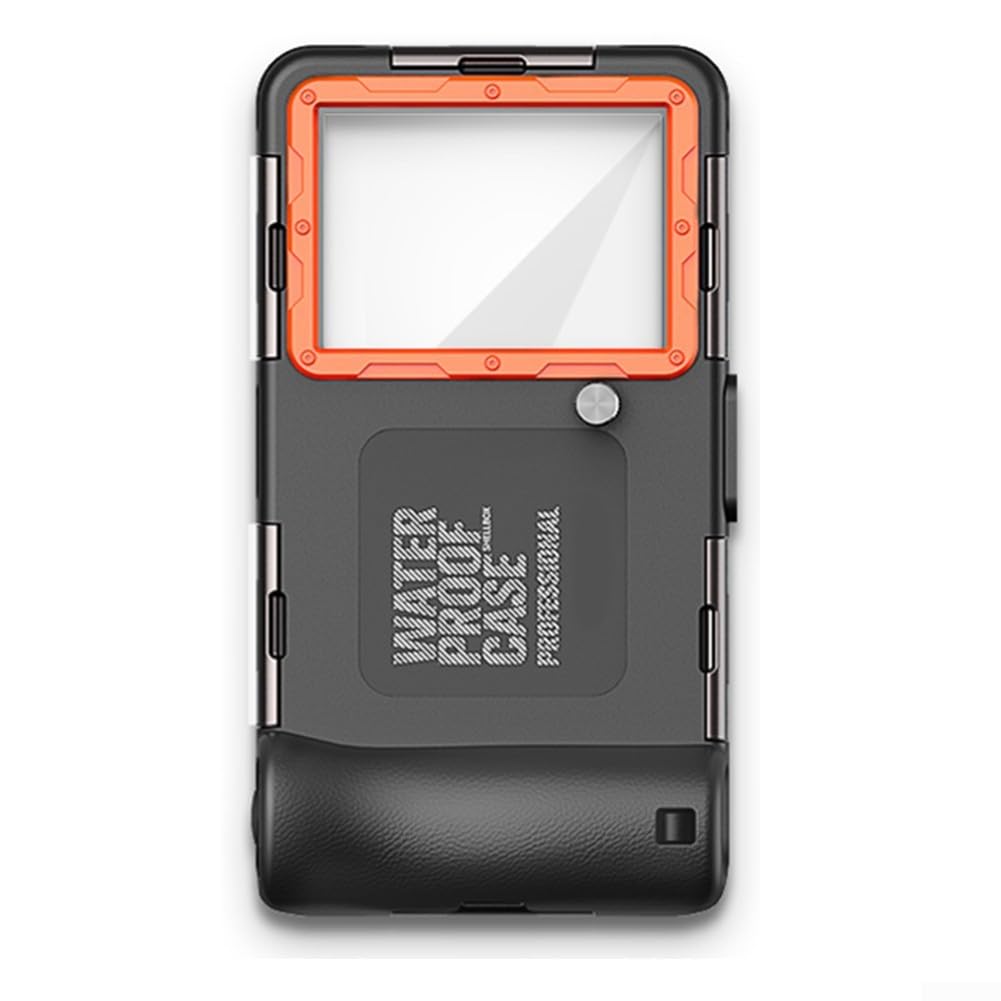 Custodia impermeabile IP68, per snorkeling e immersioni fino a 15 m, copertura subacquea per touch screen con attacco da 1/4, per tutti gli smartphone, TPE+PC+alloggiamento esterno in lega