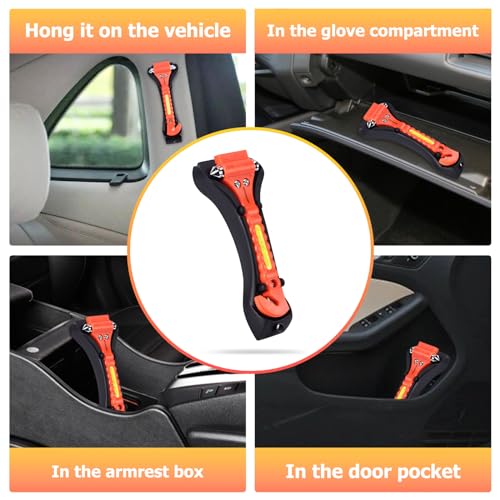 Image of MOTORBUDDY 2-Pack Car Safety Hammer Seatbelt Cutter, Auto Emergency Escape Hammer with Window Glass Breaker and Seat Belt Cutter, Escape Tool for Car Accidents