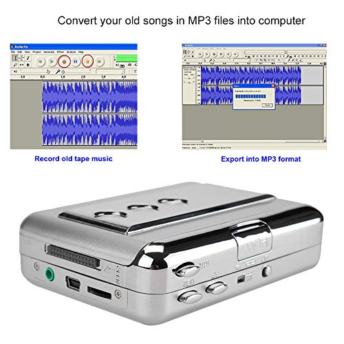 Docooler ezcap218B USB Cassette Captura Cassette Converter Tape-to-MP3 em estéreo Computador HiFi Qu