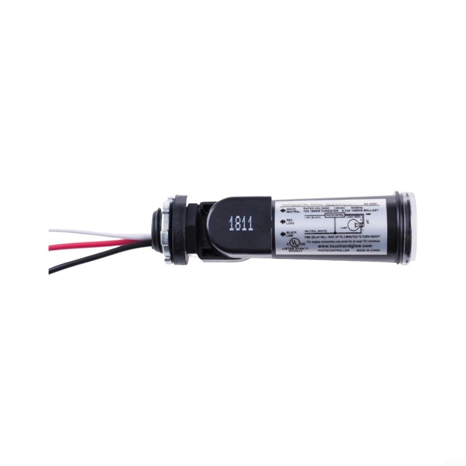 Interruttore crepuscolare, interruttore crepuscolare, interruttore crepuscolare 120 V per illuminazione esterna, sensore di luce 10 A, resistente alle intemperie, girevole con sensore