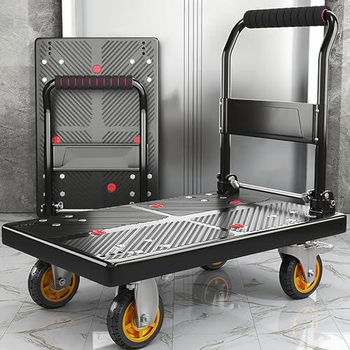 Carretilla plegable de mano con 4 ruedas y capacidad 200 kg miniatura 4