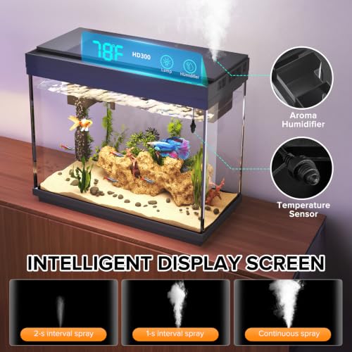 Image of Vehipa 2.4 Gallon Fish Tank Aquarium Starter Kit