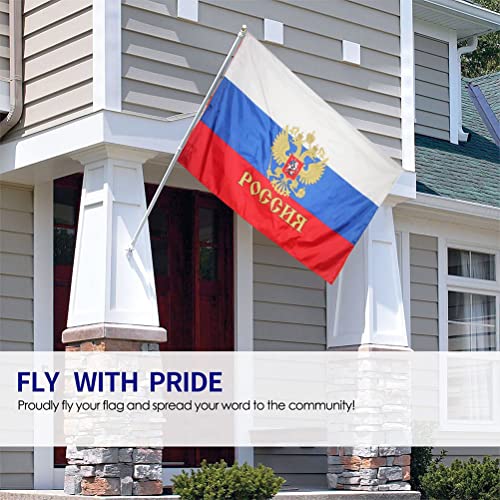 Flag Russia Flag 27 x 18 x 2 90 x 150 cm Russia National Flag Polyester Flag Banner for Office Activities Festival Home Decor Russia Country Flag - Image 3