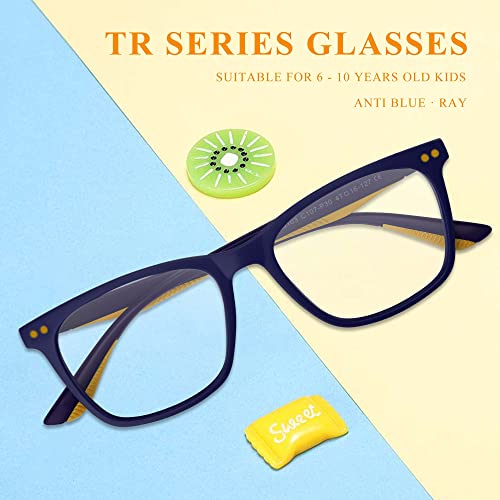 Image of SooGree Blue Light Glasses for Kids Blue Light Blocking Glasses for Teen Boys Girls,Computer Screen Gaming TV Phone
