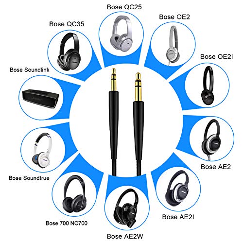 Vervangende audiokabel compatibel met Bose 700/QuietComfort QC35 II / QC35/QC25/Soundtrue/SoundLink/OE2 headsets… - Afbeelding 6