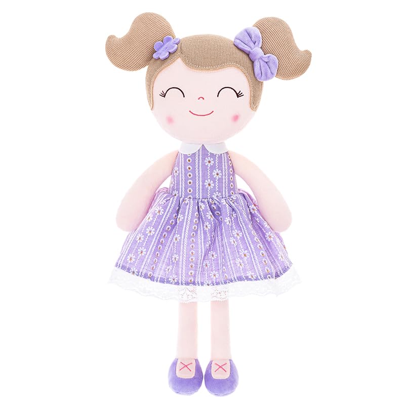 Gloveleya Dolls Baby Girl Gifts Soft Plush Lavender Daisies Doll 16 inches, A0138-10BOX