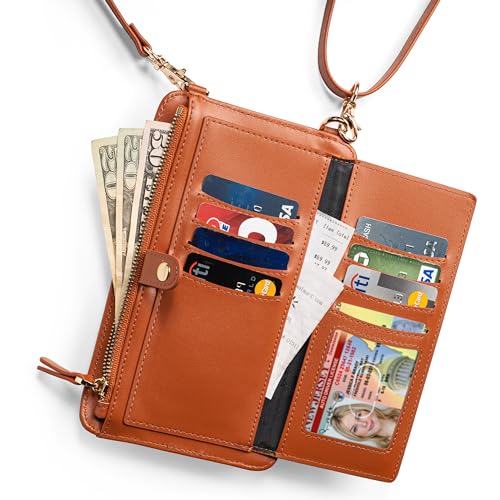 Image of Claasico Crossbody Phone Purse for Women - RFID Phone Case Wallet w /Magnetic Closure & Separate Zipper Pocket Crossbody Bag