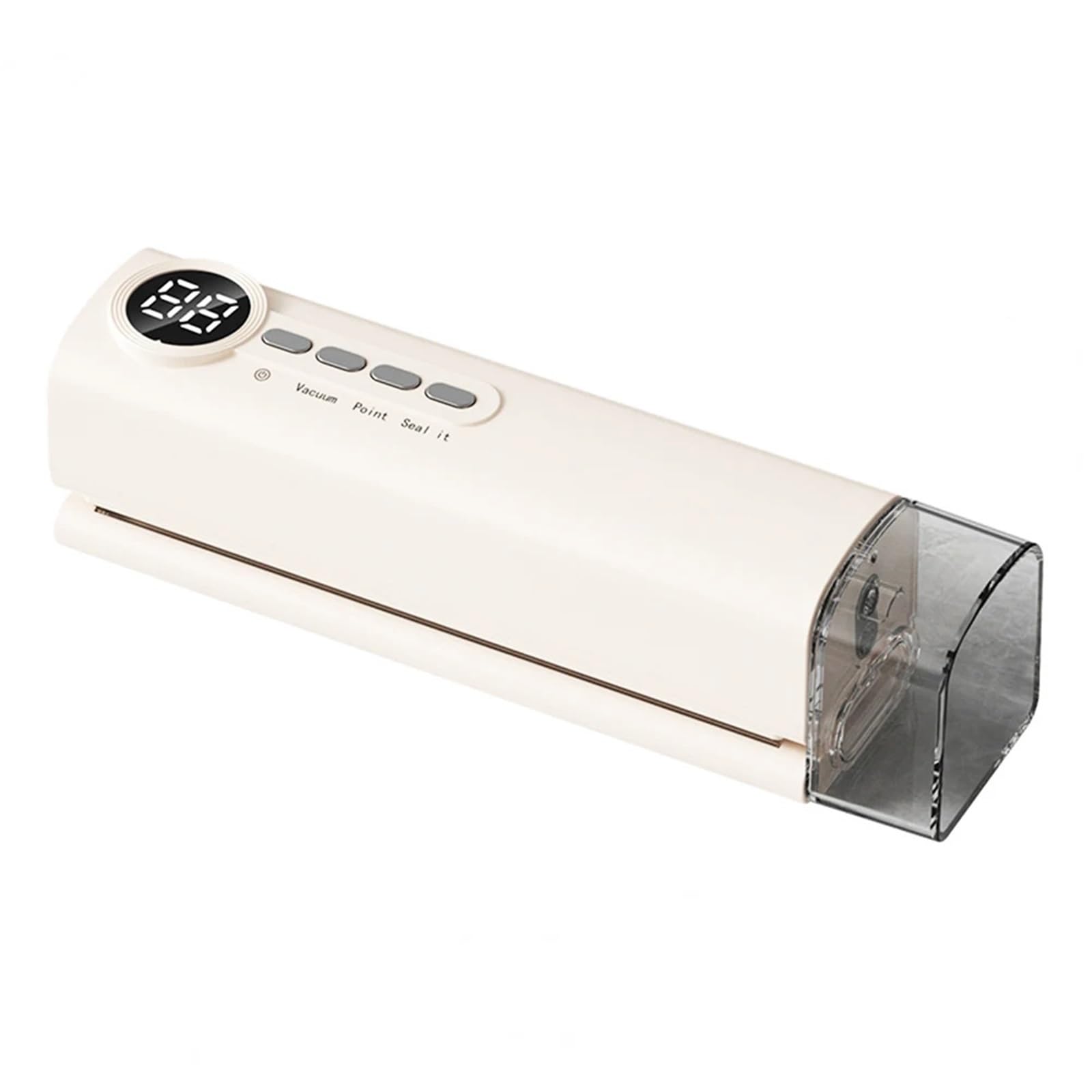 Máquina selladora al vacío, Mini Sellador Al Vacío Inalámbrico Multifuncional Para Alimentos Con Succión, Máquina De Sellado Húmedo, Calor Bolsas Plástico,Selladora de alimentos(White)