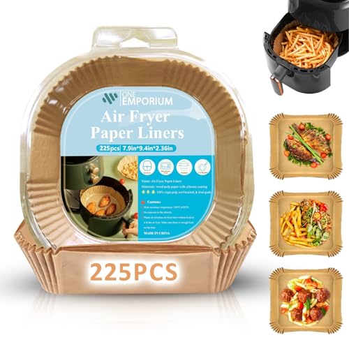 ONE Emporium Ninja Air Fryer Liners, Pack of 225 Air Fryer Baking Trays Reusable Parchment Papers