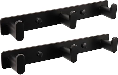 Miniatura 8 de TocTen Perchero para colgar en la pared, ganchos de pared resistentes de acero inoxidable 304 con 3 ganchos para colgar, toallero para