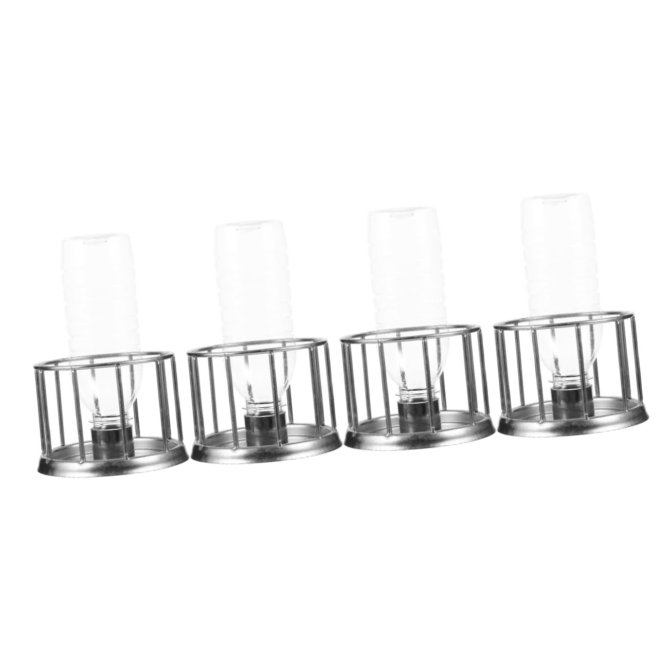 INOOMP 4piezas Mini Comedero De Acero Inoxidable para Reptiles Plato De Agua y Comida para Tortugas y Lagartijas Terrario Accesorios Diseño Multi-Funcional para Mascotas Pequeñas