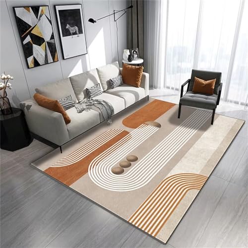 Alfombra cómoda de dormitorio textil elegante de 160x200cm con acabado premium 2
