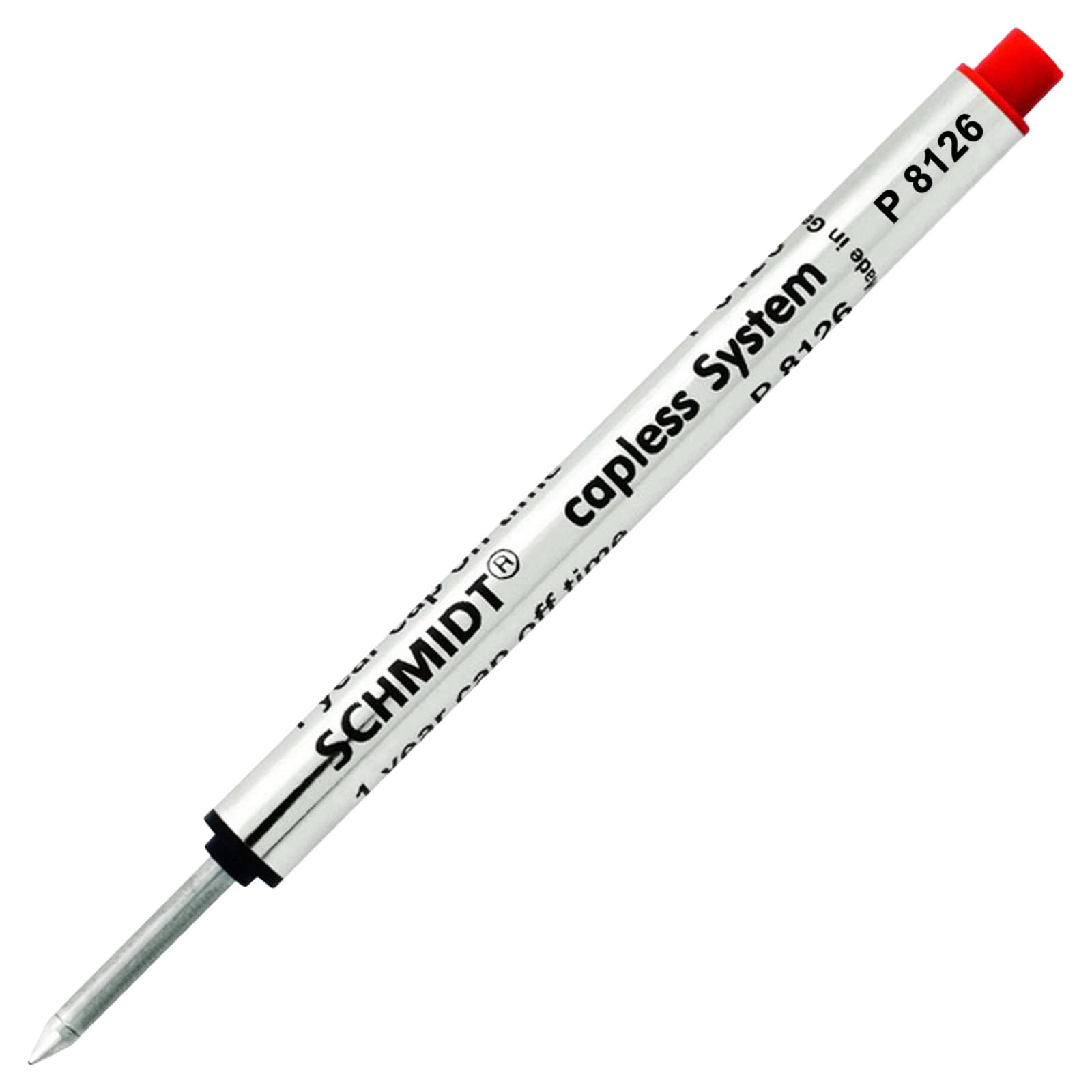 Schmidt P8126 Short Capless Rollerball - Red Ink