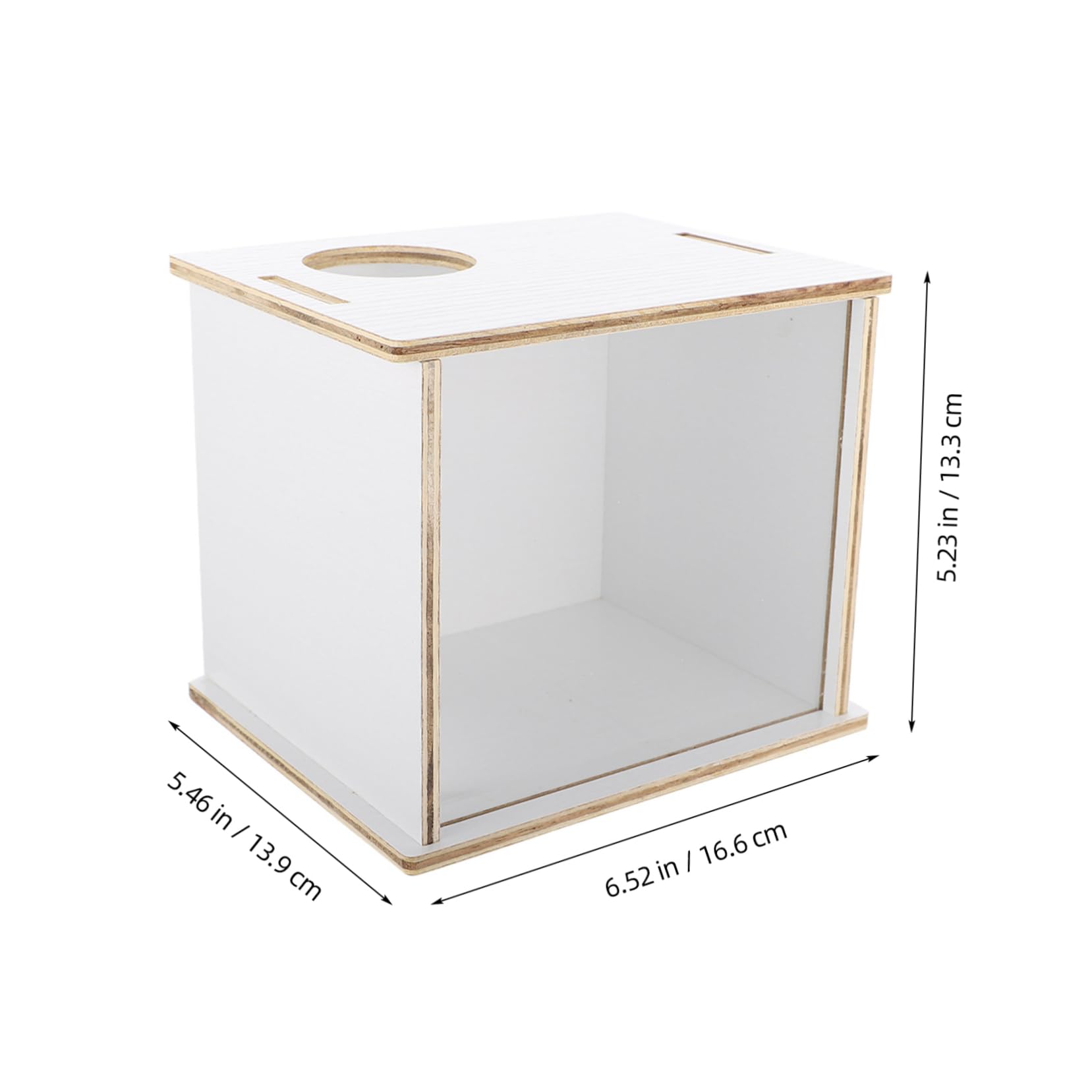 Haushalts Sandbad für Hamster Multifunktionale Holzbadewanne Transparentes Bad für Chinchillas und Kleintiere Leicht zu Reinigen Sicher und Praktisch