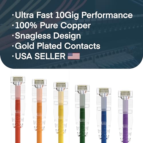Cable Ethernet Cat6 Patch 10ft Pack 10 ClearFit miniatura 4