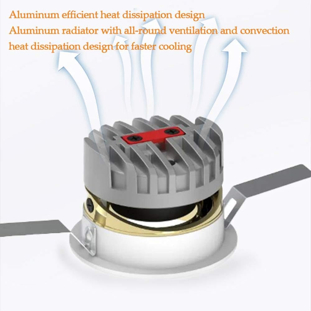 2-Pack LED Can Lights Retrofit Downlight,3.3inch 3000K Ultra-Thin LED Recessed Ceiling Light 7W Bevel Trim for Home Commerce Improvement