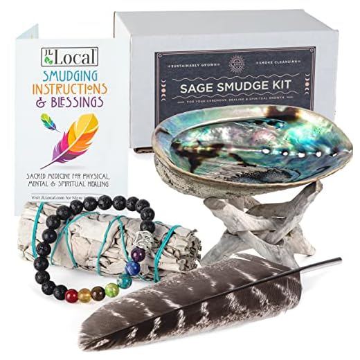 White Sage Smudging Kit with Instructions