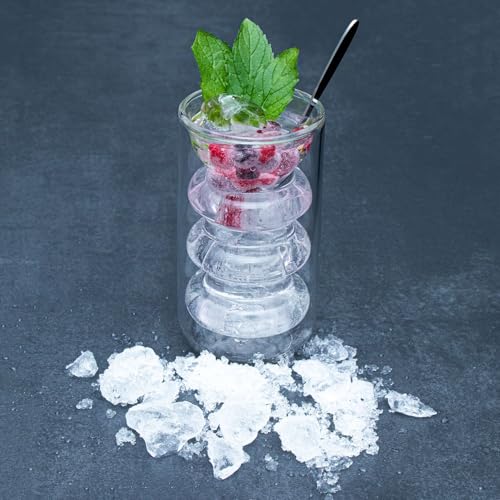 Verres thermo soufflés à la bouche effet flottant style rainuré