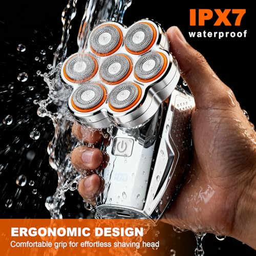Image of Head Shavers for Bald Men: 120min Long Time Use Rechargeable Electric Razor - Waterproof Wet Dry Shaving - Professional Grooming Kit for Balder