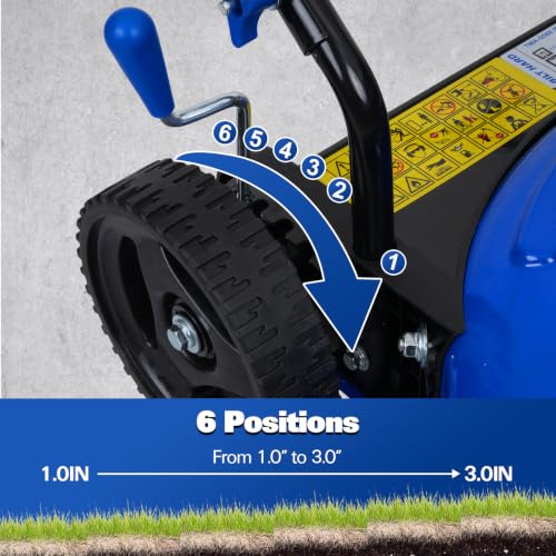Image of BILT HARD 20 Inch Gas Lawn Mower with 144cc 4-Stroke OHV Engine, Side Discharge Push Walk-Behind Mower, 6-Position Height Adjustment for Lawn, Yard & Garden Care