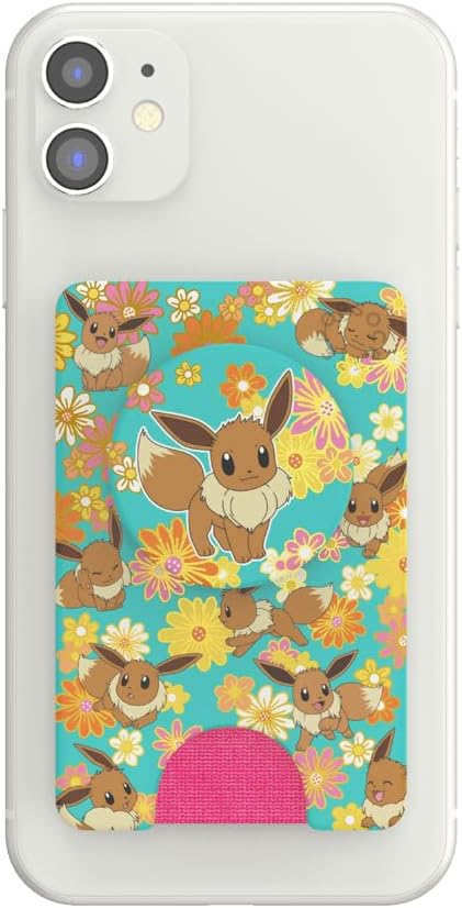 PopSockets Adhesive Phone Wallet and Card Holder with Grip, Pokemon - Flower Power Eeevee