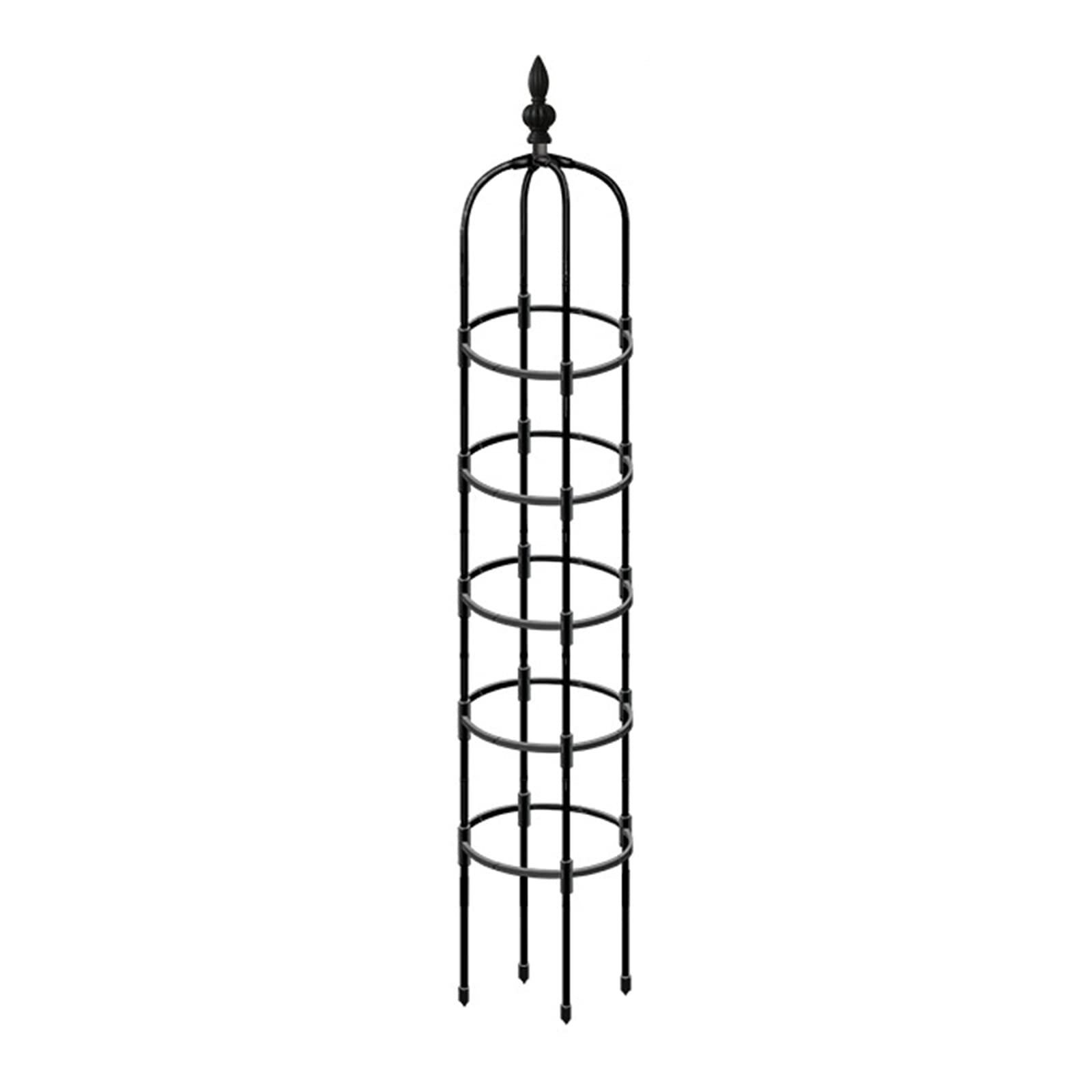2,1 m Garten-Rankgitter für Kletterpflanzen, rostfreies Metall, Obeliskenturm, Topfpflanzenstütze für Blumen, Tomaten, Cas, kunststoffbeschichtet, Outdoor-Dekor
