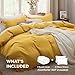 Bedsure Mustard Yellow Duvet Cover King Size - 3 Pieces Prewashed Cotton-Like Extra Soft Bedding Set, Includes 1 Duvet Cover 104x90 Inches with Zipper Closure & 2 Pillow Shams, Comforter Not Included