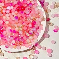 500 Perline Acriliche Trasparenti AB 8mm: Perle A Bolle In Plastica Trasparente Per Gioielli Fai Da Te, Bracciali, Collane, Portachiavi E Creazioni Hobbistiche
