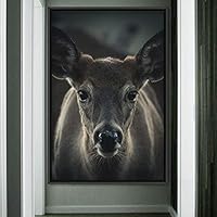 Framed Canvas Wall Art Deer Animals Deer Multicolor Photography Rustic Urban - 16x24 inches