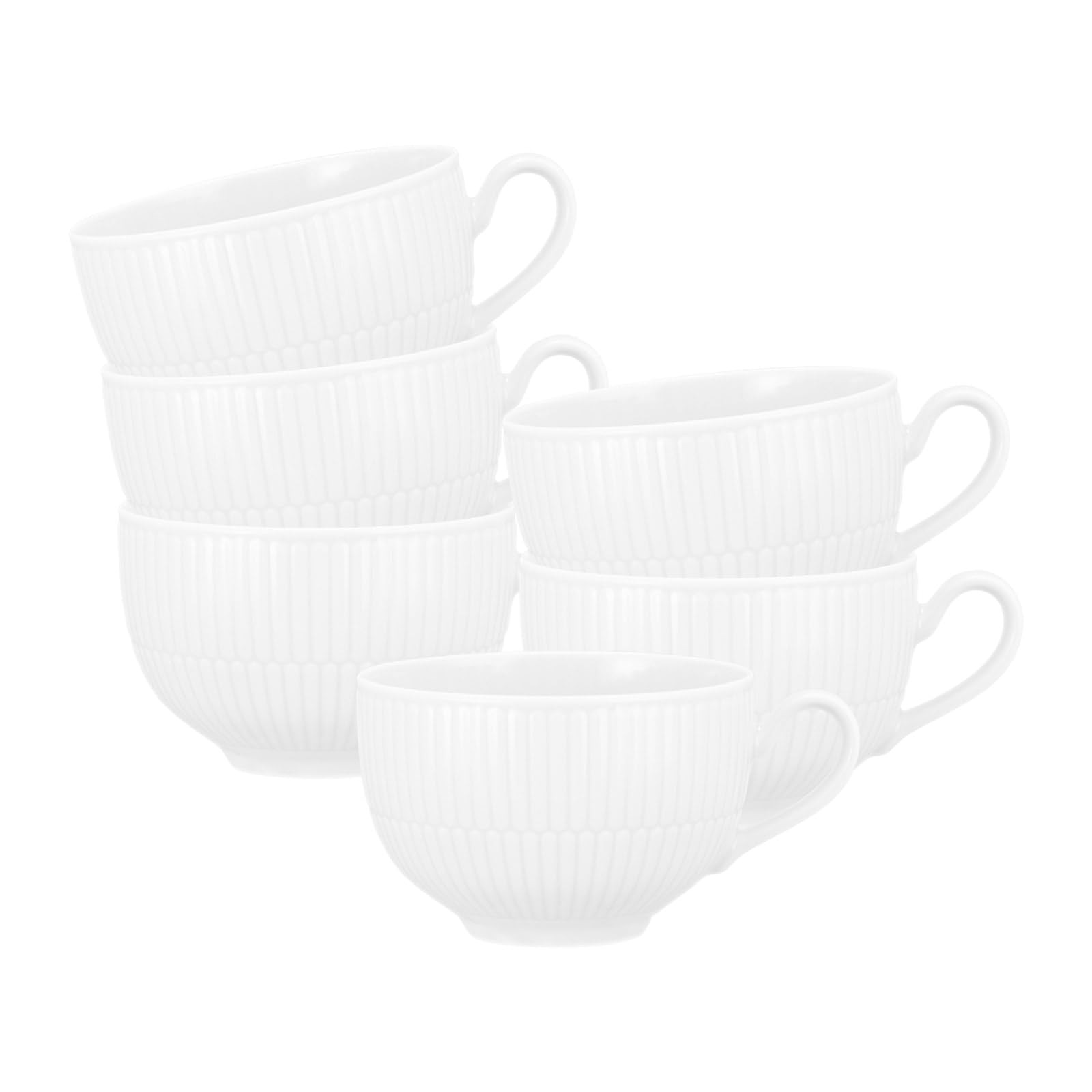 Seltmann Weiden Amina - Set di 6 tazze da caffè in porcellana, 350 ml, colore: Bianco