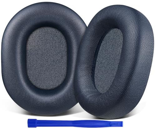Image of SOULWIT Lambskin Replacement Earpads for Sony WH-1000XM5 (WH1000XM5) Noise Canceling Headphones, Ear Pads Cushions with Softer Lambskin, Noise Isolation Foam, Added Thickness - Brilliant Blue