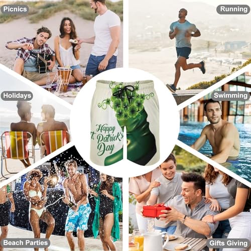Shorts de bain homme vert trèfle séchage rapide taille S