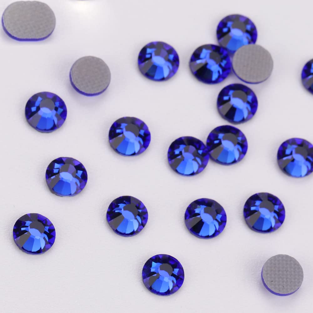 Strass Hotfix blu per scarpe Borse Unghie Artigianato Tessuto Decorazione per indumenti Accessori per gioielli DiY-157 Dark Indigo, 4mm SS16 1440 pezzi