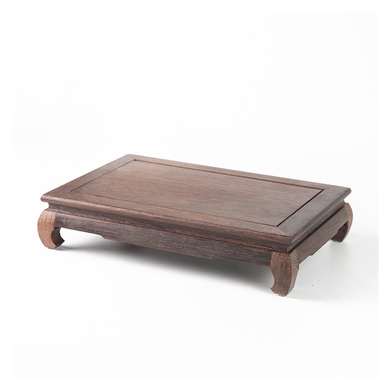 YCCHAH Bonsai Stand Wooden Chinese-style Base Flower Vessel Display Table Decoration Wooden Base Tabletop Decoration Base Wooden Pot Base(S)