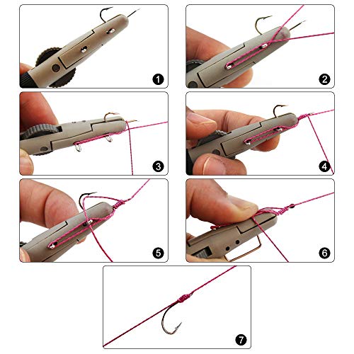 Hook Tier, Andoer Ferramenta de amarração de nó de pesca de 5,5 polegadas de nível de anzol de pesca