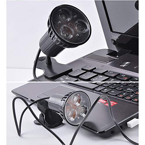 Super Bright Flexible 3 LED Port Clip USB Light Lamp For Laptop PC Notebook On Book Light Portable Desk Reading Lamp Indoor Lighting_voghion.com
