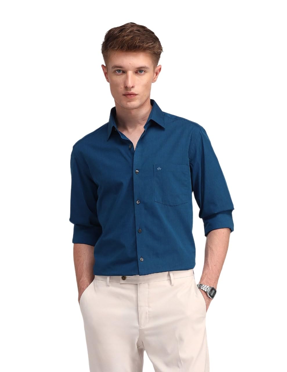 Men's 100% Cotton Slim Fit Shirt-image-26