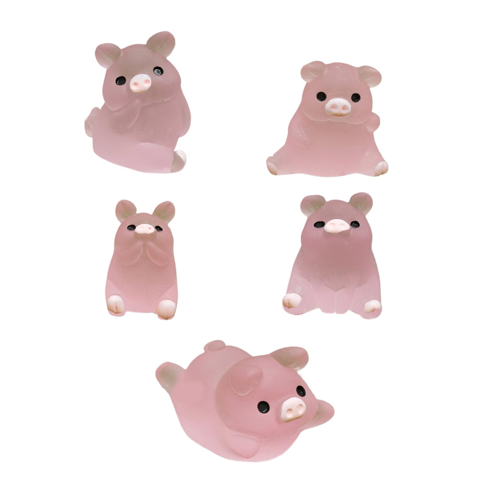 Qsvbeeqj Style2 Lovely Pigs Car Ornament Pigs Miniature Figurine Center Console Decoration For Interior Room Desktop Decors Ornaments For Rearview