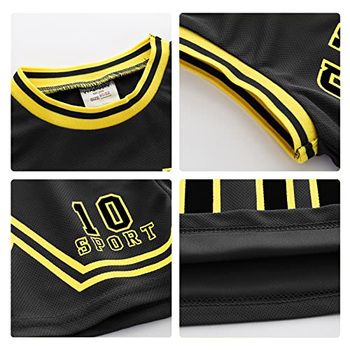 Image of Volunboy Kids Sports Shorts Sets Boys Jerseys Tracksuit 2 Piece Basketball Performance Tank Top and Mesh Shorts Set