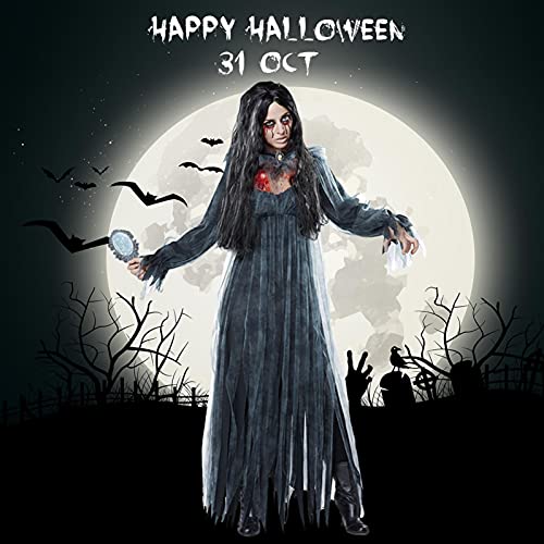 Briskorry Halloweenkostuums voor dames, zwarte sexy jurk, vleermuis, engelenduivel, vampier, heks, jurk, volwassenen, cosplay, accessoires, Halloween, carnaval, feestjurk + kraag - Image 3
