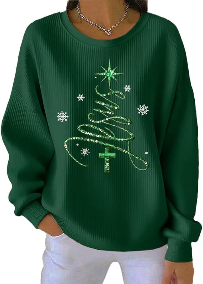 Lässiges Faith Weihnachts-Sweatshirt für Damen, Jesus,...