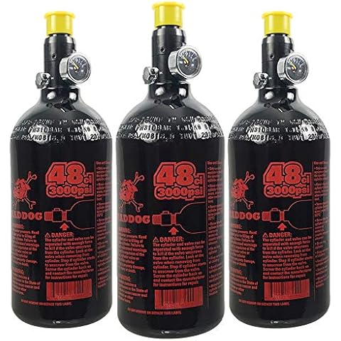 Maddog 48/3000 HPA Paintball Tank with Regulator - 3 Pack Cover