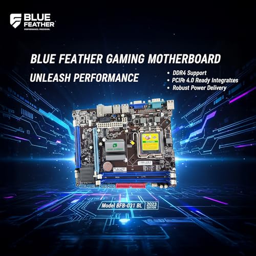 Image of BMB G31 Motherboard | Intel LGA 775 Socket | Supports Core 2 Duo, Core 2 Quad, Pentium, Celeron | DDR2 RAM Up to 8GB | Intel G31 + ICH7 Chipset | PCIe x16 | 4 x SATA2 Ports | VGA Output