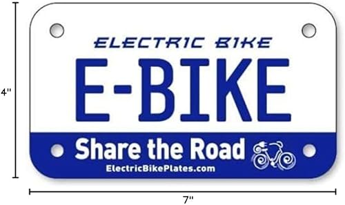 Placas de bicicleta eléctrica E-Bike de 4 x 7 pulgadas