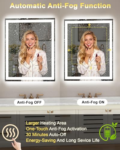 Smart Mirror with Lights and Bluetooth