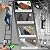 Telescoping Ladder, 12.5 FT Aluminum Lightweight Extension Ladder with Triangle Stabilizers and Hook, Heavy Duty 330lbs Max Capacity, Multi-Purpose Collapsible Ladder for Home Indoor and Outdoor Work